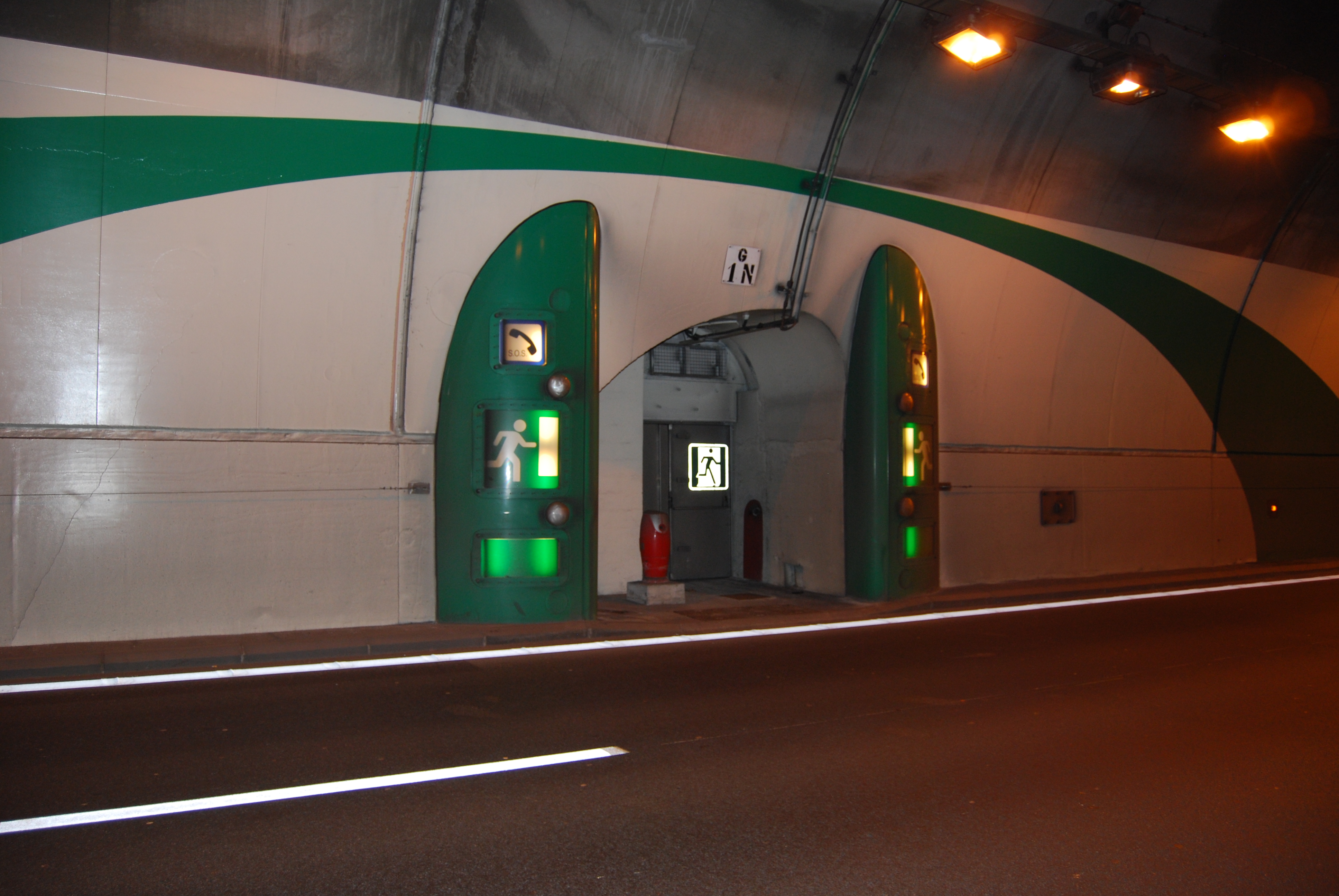 Fig.1. Example of signs indicating the location of an emergency exit (Les Monts, France)